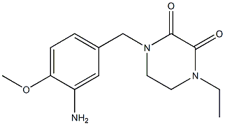 1-[(3-amino-4-methoxyphenyl)methyl]-4-ethylpiperazine-2,3-dione Structure