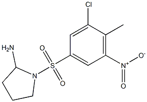 1-[(3-chloro-4-methyl-5-nitrobenzene)sulfonyl]pyrrolidin-2-amine Structure