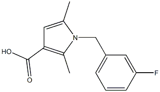 1-[(3-fluorophenyl)methyl]-2,5-dimethyl-1H-pyrrole-3-carboxylic acid Structure