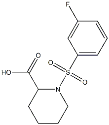 1-[(3-fluorophenyl)sulfonyl]piperidine-2-carboxylic acid Structure