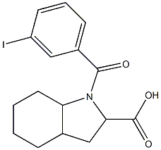 1-[(3-iodophenyl)carbonyl]-octahydro-1H-indole-2-carboxylic acid Structure