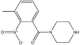 1-[(3-methyl-2-nitrophenyl)carbonyl]piperazine Struktur