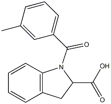  1-[(3-methylphenyl)carbonyl]-2,3-dihydro-1H-indole-2-carboxylic acid