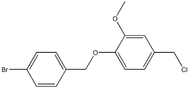 1-[(4-bromophenyl)methoxy]-4-(chloromethyl)-2-methoxybenzene 化学構造式