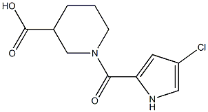 1-[(4-chloro-1H-pyrrol-2-yl)carbonyl]piperidine-3-carboxylic acid Structure