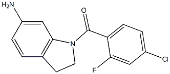 1-[(4-chloro-2-fluorophenyl)carbonyl]-2,3-dihydro-1H-indol-6-amine 化学構造式