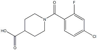 1-[(4-chloro-2-fluorophenyl)carbonyl]piperidine-4-carboxylic acid