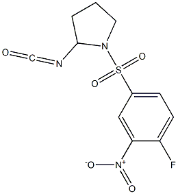 1-[(4-fluoro-3-nitrobenzene)sulfonyl]-2-isocyanatopyrrolidine 结构式