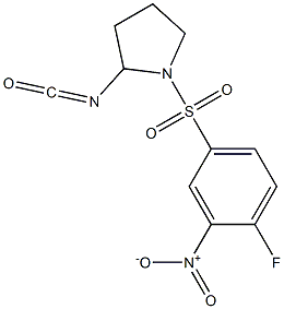 1-[(4-fluoro-3-nitrobenzene)sulfonyl]-2-isocyanatopyrrolidine Structure