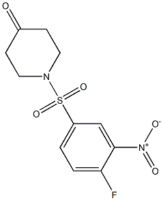 1-[(4-fluoro-3-nitrobenzene)sulfonyl]piperidin-4-one,,结构式