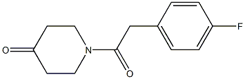 1-[(4-fluorophenyl)acetyl]piperidin-4-one 结构式