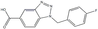 1-[(4-fluorophenyl)methyl]-1H-1,2,3-benzotriazole-5-carboxylic acid,,结构式