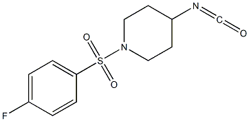 1-[(4-fluorophenyl)sulfonyl]-4-isocyanatopiperidine Structure