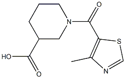 1-[(4-methyl-1,3-thiazol-5-yl)carbonyl]piperidine-3-carboxylic acid,,结构式