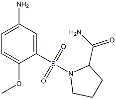 1-[(5-amino-2-methoxybenzene)sulfonyl]pyrrolidine-2-carboxamide