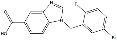 1-[(5-bromo-2-fluorophenyl)methyl]-1H-1,3-benzodiazole-5-carboxylic acid Structure