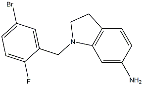 1-[(5-bromo-2-fluorophenyl)methyl]-2,3-dihydro-1H-indol-6-amine Structure