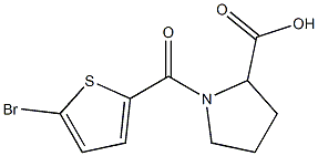1-[(5-bromothiophen-2-yl)carbonyl]pyrrolidine-2-carboxylic acid Structure