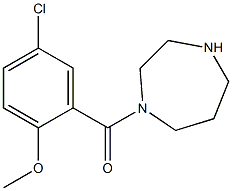 1-[(5-chloro-2-methoxyphenyl)carbonyl]-1,4-diazepane,,结构式