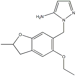 1-[(5-ethoxy-2-methyl-2,3-dihydro-1-benzofuran-6-yl)methyl]-1H-pyrazol-5-amine Struktur