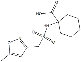1-[(5-methyl-1,2-oxazol-3-yl)methanesulfonamido]cyclohexane-1-carboxylic acid Structure