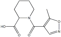 1-[(5-methylisoxazol-4-yl)carbonyl]piperidine-2-carboxylic acid Structure