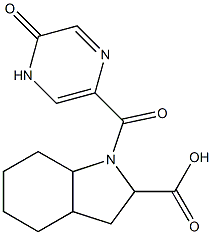 1-[(5-oxo-4,5-dihydropyrazin-2-yl)carbonyl]-octahydro-1H-indole-2-carboxylic acid,,结构式