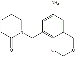 1-[(6-amino-2,4-dihydro-1,3-benzodioxin-8-yl)methyl]piperidin-2-one Structure