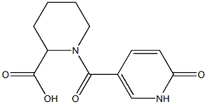 1-[(6-oxo-1,6-dihydropyridin-3-yl)carbonyl]piperidine-2-carboxylic acid Structure