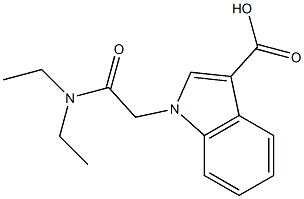 1-[(diethylcarbamoyl)methyl]-1H-indole-3-carboxylic acid 化学構造式