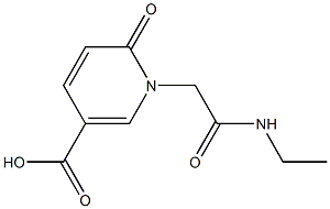 1-[(ethylcarbamoyl)methyl]-6-oxo-1,6-dihydropyridine-3-carboxylic acid,,结构式