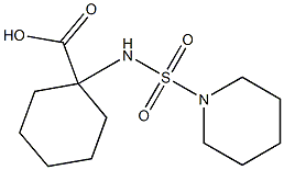 1-[(piperidine-1-sulfonyl)amino]cyclohexane-1-carboxylic acid 结构式