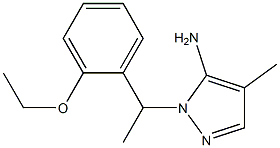 1-[1-(2-ethoxyphenyl)ethyl]-4-methyl-1H-pyrazol-5-amine 化学構造式