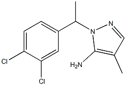 1-[1-(3,4-dichlorophenyl)ethyl]-4-methyl-1H-pyrazol-5-amine Struktur