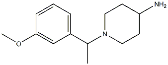1-[1-(3-methoxyphenyl)ethyl]piperidin-4-amine 化学構造式