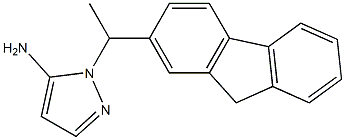 1-[1-(9H-fluoren-2-yl)ethyl]-1H-pyrazol-5-amine Structure