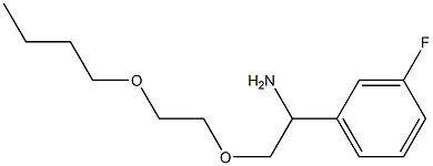 1-[1-amino-2-(2-butoxyethoxy)ethyl]-3-fluorobenzene Structure