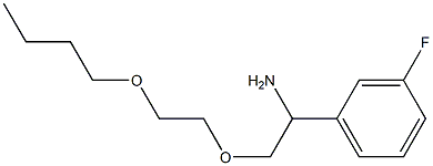 1-[1-amino-2-(2-butoxyethoxy)ethyl]-3-fluorobenzene 化学構造式