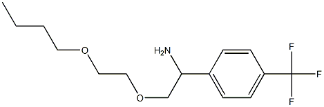 1-[1-amino-2-(2-butoxyethoxy)ethyl]-4-(trifluoromethyl)benzene Struktur