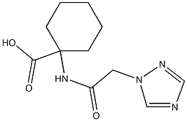 1-[2-(1H-1,2,4-triazol-1-yl)acetamido]cyclohexane-1-carboxylic acid,,结构式