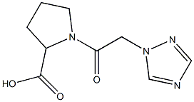 1-[2-(1H-1,2,4-triazol-1-yl)acetyl]pyrrolidine-2-carboxylic acid Structure