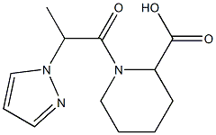  1-[2-(1H-pyrazol-1-yl)propanoyl]piperidine-2-carboxylic acid