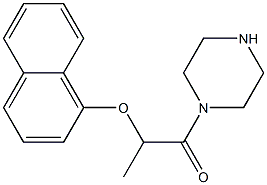 1-[2-(1-naphthyloxy)propanoyl]piperazine Struktur