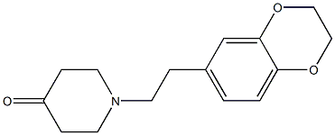 1-[2-(2,3-dihydro-1,4-benzodioxin-6-yl)ethyl]piperidin-4-one 结构式