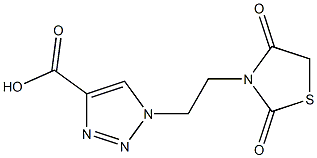 1-[2-(2,4-dioxo-1,3-thiazolidin-3-yl)ethyl]-1H-1,2,3-triazole-4-carboxylic acid 化学構造式