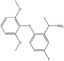 1-[2-(2,6-dimethoxyphenoxy)-5-fluorophenyl]ethan-1-amine,,结构式