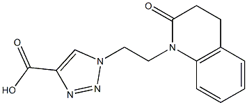 1-[2-(2-oxo-1,2,3,4-tetrahydroquinolin-1-yl)ethyl]-1H-1,2,3-triazole-4-carboxylic acid Struktur