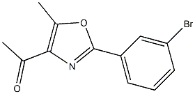 1-[2-(3-bromophenyl)-5-methyl-1,3-oxazol-4-yl]ethan-1-one 化学構造式