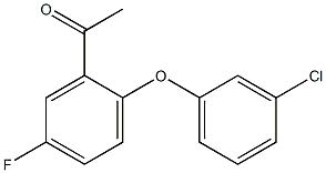 1-[2-(3-chlorophenoxy)-5-fluorophenyl]ethan-1-one 结构式
