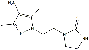 1-[2-(4-amino-3,5-dimethyl-1H-pyrazol-1-yl)ethyl]imidazolidin-2-one Structure